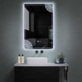 Specchio LED Verticale | Pulsanti touch | Funzione anti-appannamento | Luce bianca fredda - Reyze Serie Good Vibes Modello 7